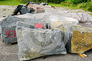 Big granite blocks for monuments