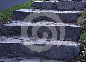 Big Gray Stone Stairs