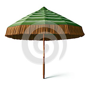 Big green beach umbrella
