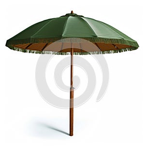 Big green beach umbrella
