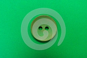 Big green button isolated on a green background.