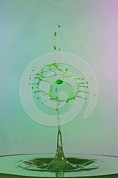 The Big Green Splash water drop art