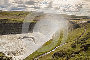 Big Gullfoss waterfall - Iceland.