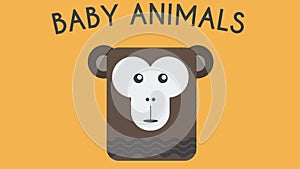 Big happy chimp baby animal animation