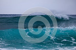 Big hawaiian surf on oahu