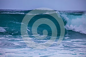 Big hawaiian surf on oahu