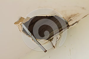 Big hole in the ceiling