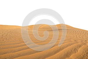 Big hot sand dune on background