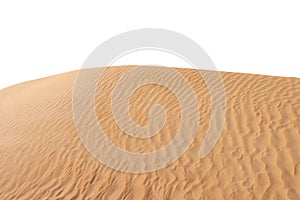 Big hot sand dune on background