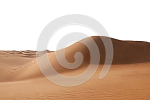 Big hot sand dune on background