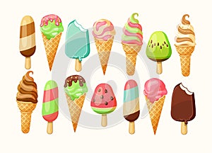 Big Ice cream collection. photo