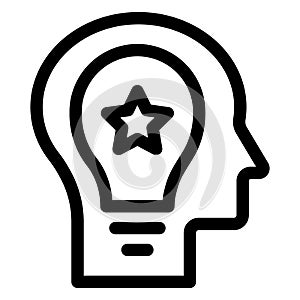 Big idea, brain idea, Line vector icon which can easily modify or edit