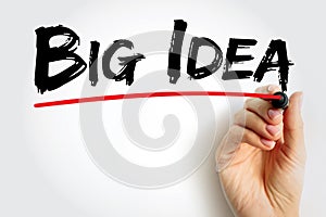 Big Idea - core concepts, principles and processes that should serve as the focal point of curricula, instruction, and assessment photo