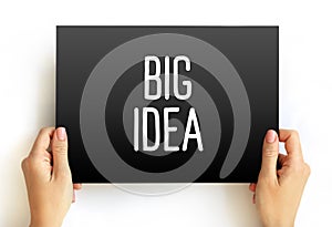 Big Idea - core concepts, principles and processes that should serve as the focal point of curricula, instruction, and assessment photo