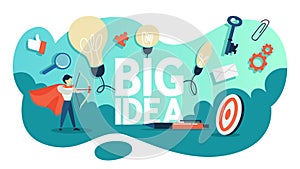 Big idea and creative mind concept illustration