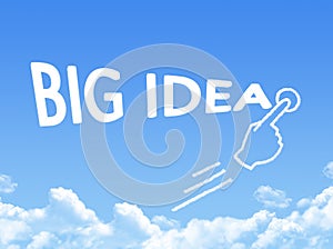 Big idea message cloud shape
