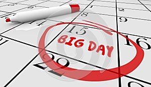 Big Important Day Date Reminder Circled Calendar