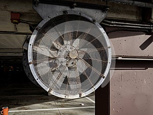 Big industrial Exhaust fan in a factory