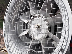 Big industrial metal electrical ventilation fan outdoor