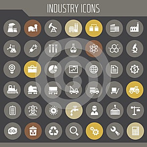 Big Industry icon set, trendy line icons collection