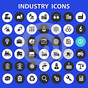 Big Industry icon set, trendy line icons collection