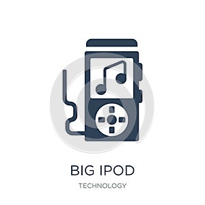 big ipod icon in trendy design style. big ipod icon isolated on white background. big ipod vector icon simple and modern flat