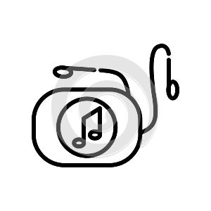 Big iPod icon vector isolated on white background, Big iPod sign