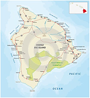 Big Island, Hawaii road map