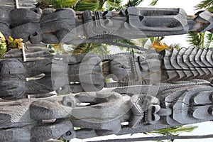 Big Island Hawaii Tiki Statues photo