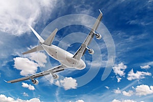 big jet plane flying