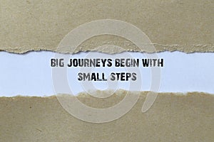 Big journey`s begin with small steps on paper