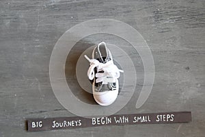 Big journeys begin with small steps, vintage style