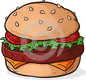 Big Juicy Hamburger Cartoon