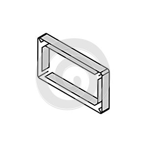 big kitchen table top view isometric icon vector illustration