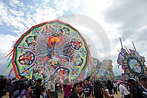 Big kite festival on the Day if the Dead, Sumpango, Sacatepequez, Guatemala