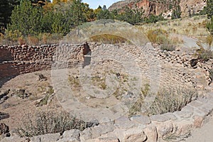 The Big Kiva at Bandelier National Monument, New Mexico photo