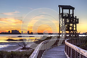 Big Lagoon Observation Tower Sunset