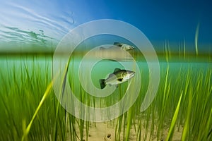 Big Largemouth Bass fish. Neural network AI generated