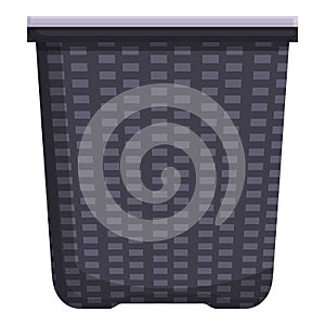 Big laundry basket icon cartoon vector. Plastic material