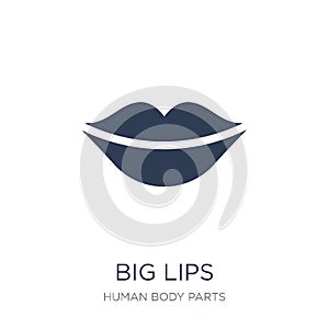 Big Lips icon. Trendy flat vector Big Lips icon on white background from Human Body Parts collection