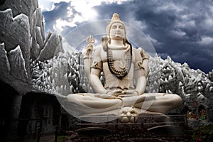 Big Lord Shiva statue in Bangalore photo