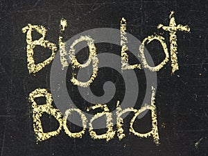 BIG LOT BOARD words photo