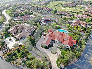 Big luxury executive house with pool located next the golf course in a private community,