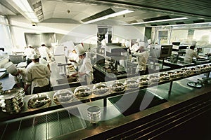 Big luxury restaurant kitchen photo