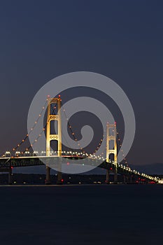 Big Mackinac Bridge Night