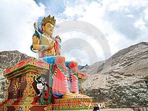 Big Maitreya Buddha statue at Diskit Monastery, Nubra Valley, La