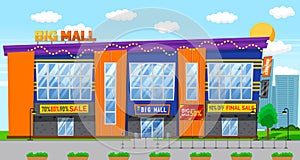 Discounts Sale in Big Mall, Sale Holiday Vector