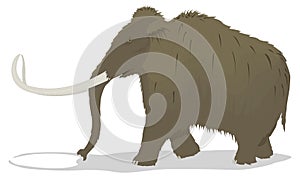 big mammoth dinosaur ancient vector illustration transparent background