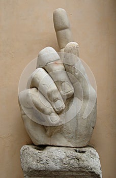 Big marble hand at Roman Museum