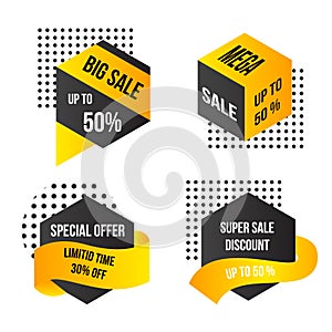 Big mega super sale banner background template